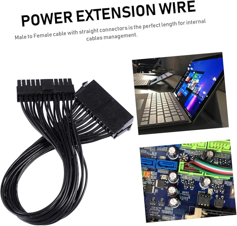 كابل تمديد إمداد الطاقة ATX 24 دبوس - ملحق كمبيوتر للوحة الأم - Image 4